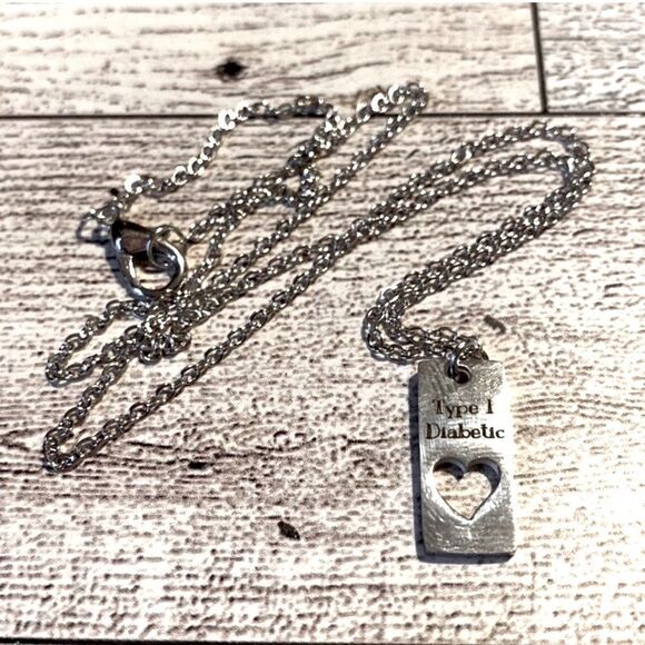 Medical Alert, Dainty T1D Necklace & Charm Set, One Size - Picture 2 of 11